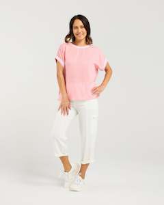 Zafina: Olivia Top - Pink Check