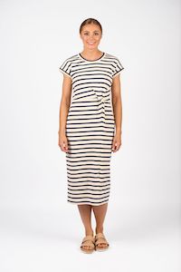 Knewe Label: Parker Dress - Cream/Ink