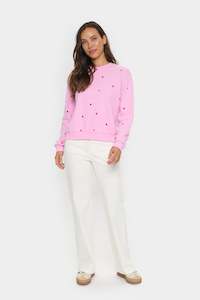 Dagna Sweatshirt - Pink Flame Hearts