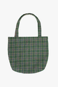 Alfie Plaid Tote - Green