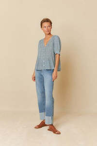 Indigo Blouse - Indigo Print