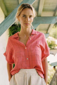 Indi Cold: Windowpane Check Shirt - Sandra