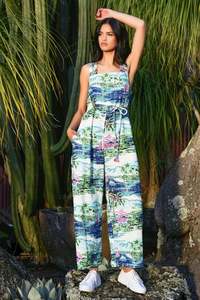 Beach Please Pantsuit - Blue