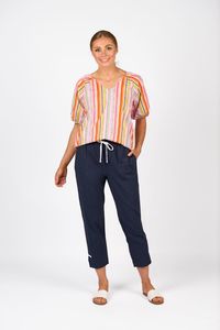 Checker Pant - Navy/White