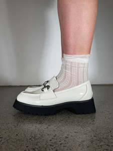 Minx: Short Frill Sock - White