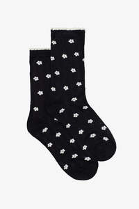 Antler: Mini White Flower Sock