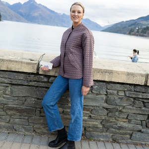 Moke: Tilly Women’s Quilt Bomber - Cocoa Powder