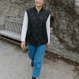 Neve Women’s Quilted Vest - Black