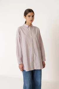 Shirts: Cotton Striped Shirt