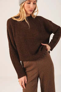 Knitwear: Chocolate Knit Pullover