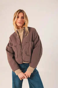 Outerwear: Open Jacket - Mocha