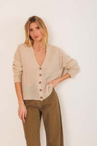 Cream Knitted Cardigan