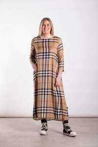 Deeanne Hobbs: Menaka Dress - Tan Square