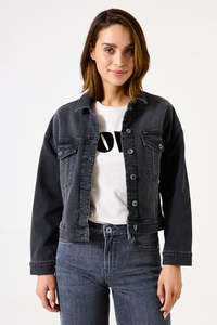 Outerwear: Cropped Denim Jacket - Medium Used