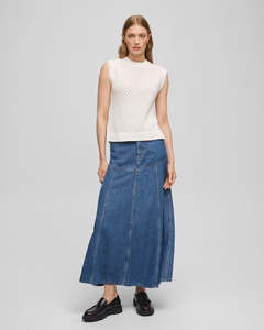 Laurentine Rue Skirt - Mid Blue Wash