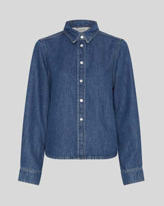 Msch Copenhagen: Laurentine Rue Shirt - Mid Blue Wash