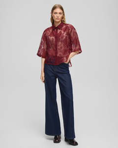 Msch Copenhagen: Lettiche 3/4 Shirt - Syrah