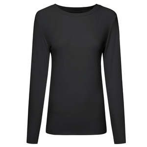 Lina Women’s Long Sleeve Rib Knit - Black