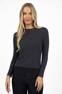 Shirts Tops: Tempo Top - Charcoal