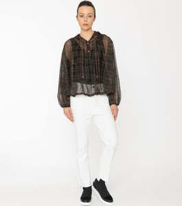 Shirts Tops: Chelsea Top - Green Check
