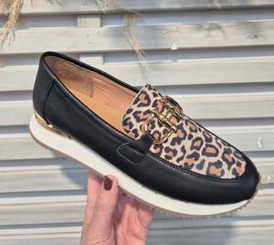 Shoes 1: Rebekah Loafer - Black/Leopard