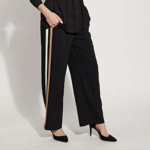 DRAMA THE LABEL FORDE PANT BLACK TAN/CREAM