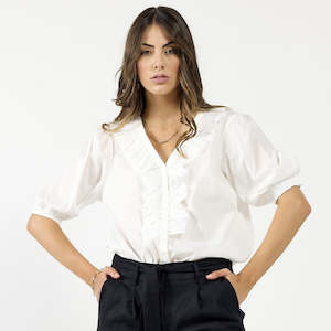 Clothing: DRAMA THE LABEL TAKEN BLOUSE WHITE