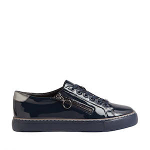 ZIERA PAMELA NAVY PEWTER PATENT