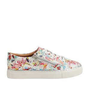 Ziera Casuals: ZIERA PAMELA WHITE FLORAL EMBOSSED