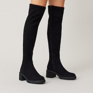 Knee High Boots: DJANGO & JULIETTE ZINA BLACK
