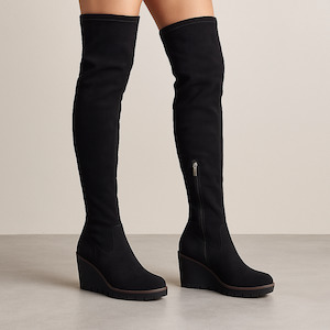 Knee High Boots: DJANGO & JULIETTE NURU BLACK