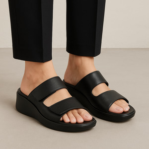 Slides: HUSH PUPPIES SPECTACULAR BLACK
