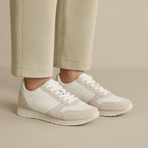 Woden: WODEN YDUN SUEDE MESH II - BLANC DE BLANC