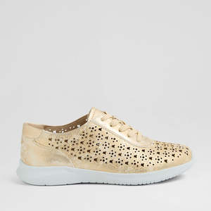 White Sneakers: ZIERA FRIELLA SMUDGE METAL