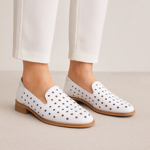 Loafers: BRESLEY AQUARIUS WHITE