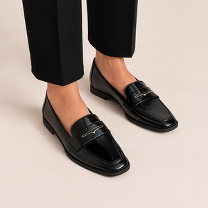 Loafers: HUSH PUPPIES ZABRINA BLACK PATENT
