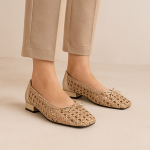 Ballet Flats: BRESLEY PLANET CHAMPAGNE