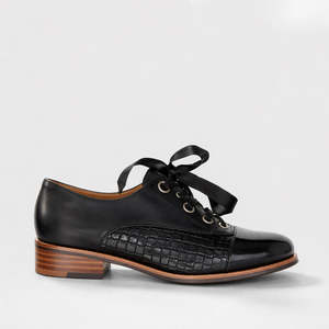 Dress Shoes: BRESLEY AVIT BLACK CROC