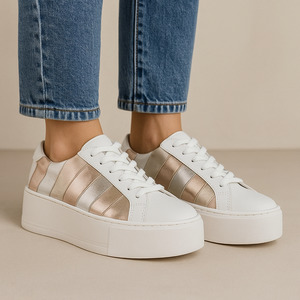 ALFIE & EVIE FRANCIS WHITE METALLIC