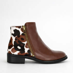 Premium Leather Boots: BRESLEY DUNGEON CASTAGNA COW