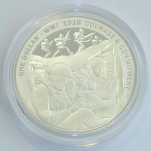 Products: Somme Silver Proof Dollar 2016. Sold. - colonialcollectables buying and selling coins medals banknotes Colonial Collectables.com