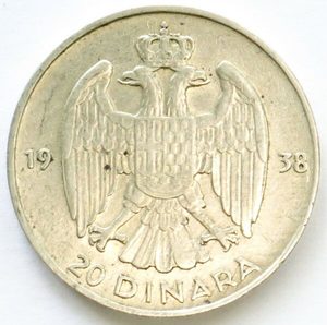 Products: Yugoslavia 20 Dinara 1938 - colonialcollectables buying and selling coins medals banknotes Colonial Collectables.com