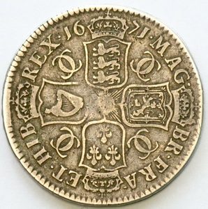 Products: Charles II Halfcrown 1671 - colonialcollectables buying and selling coins medals banknotes Colonial Collectables.com