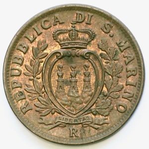 San Marino 10 Centesimi 1935 - colonialcollectables buying and selling coins med&hellip;