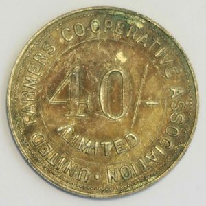 United Farmers Co op 40/- Token - colonialcollectables buying and selling coins &hellip;
