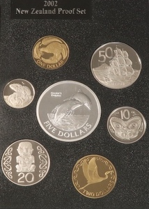 Products: Hector's Dolphin 2002 Proof coin set. - colonialcollectables buying and selling coins medals banknotes Colonial Collectables.com
