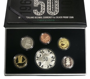Products: New Zealand, Decimal 50th Proof coin set 2017. - colonialcollectables buying and selling coins medals banknotes Colonial Collectables.com