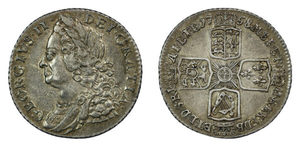 Products: George II, 1758 Shilling gVF - colonialcollectables buying and selling coins medals banknotes Colonial Collectables.com