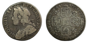 Products: George II, Shilling 1737, Roses & plumes. - colonialcollectables buying and selling coins medals banknotes Colonial Collectables.com