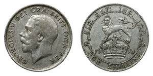 Products: George V, 1918 Shilling aVF. Sold. - colonialcollectables buying and selling coins medals banknotes Colonial Collectables.com